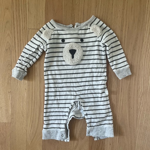 Albetta Fuzzy Bear Romper - Picture 1 of 4